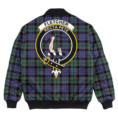 Clan Fletcher Modern Tartan Crest Bomber Jacket XN67 Fletcher Modern Tartan Tartan Bomber Jacket   