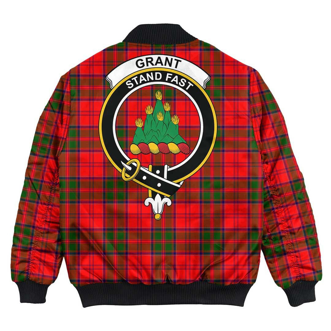 Clan Grant Modern Tartan Crest Bomber Jacket WQ52 Grant Modern Tartan Tartan Bomber Jacket   