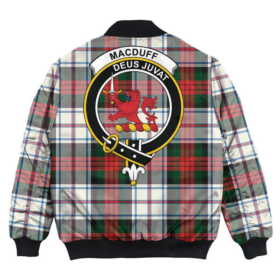 Clan MacDuff Dress Modern Tartan Crest Bomber Jacket OK65 MacDuff Dress Modern Tartan Tartan Bomber Jacket   