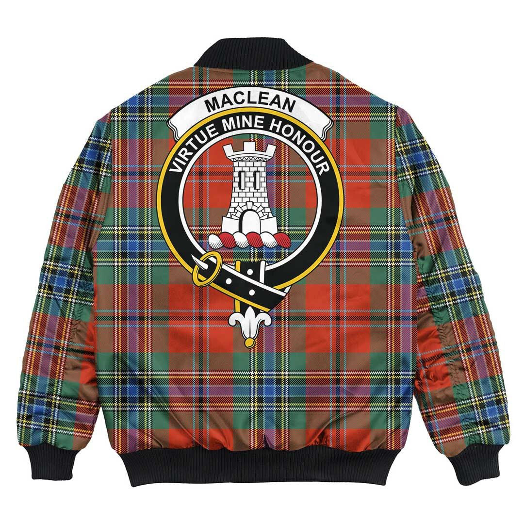 Clan MacLean of Duart Ancient Tartan Crest Bomber Jacket PX22 MacLean of Duart Ancient Tartan Tartan Bomber Jacket   