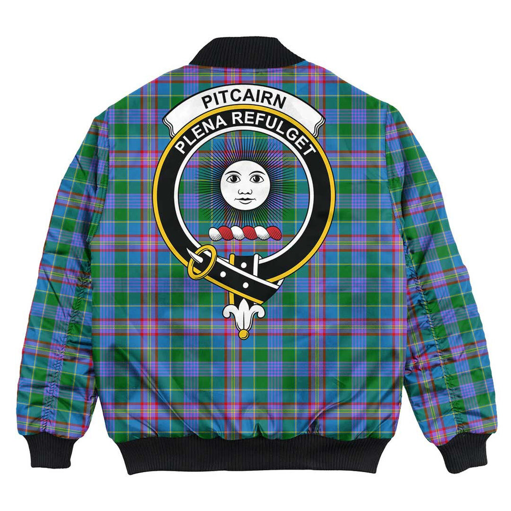 Clan Pitcairn Hunting Tartan Crest Bomber Jacket BQ67 Pitcairn Hunting Tartan Tartan Bomber Jacket   