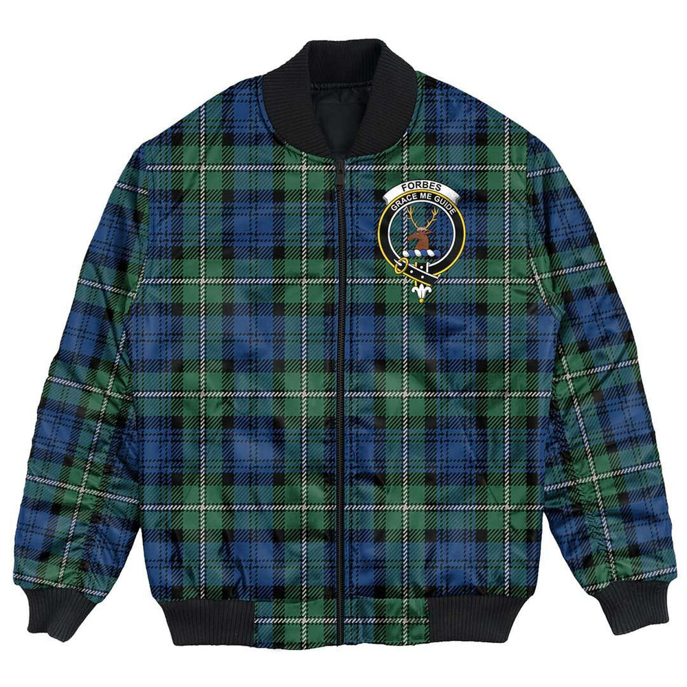 Clan Forbes Ancient Tartan Crest Bomber Jacket JW28 Forbes Ancient Tartan Tartan Bomber Jacket   