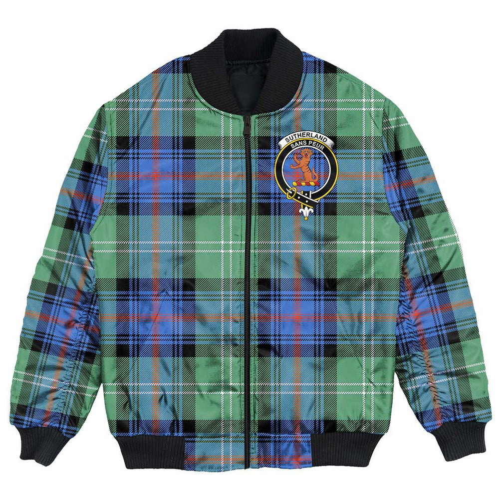 Clan Sutherland Old Ancient Tartan Crest Bomber Jacket GD46 Sutherland Old Ancient Tartan Tartan Bomber Jacket   