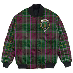 Clan Crosbie Tartan Crest Bomber Jacket VB74 Crosbie Tartan Tartan Bomber Jacket   