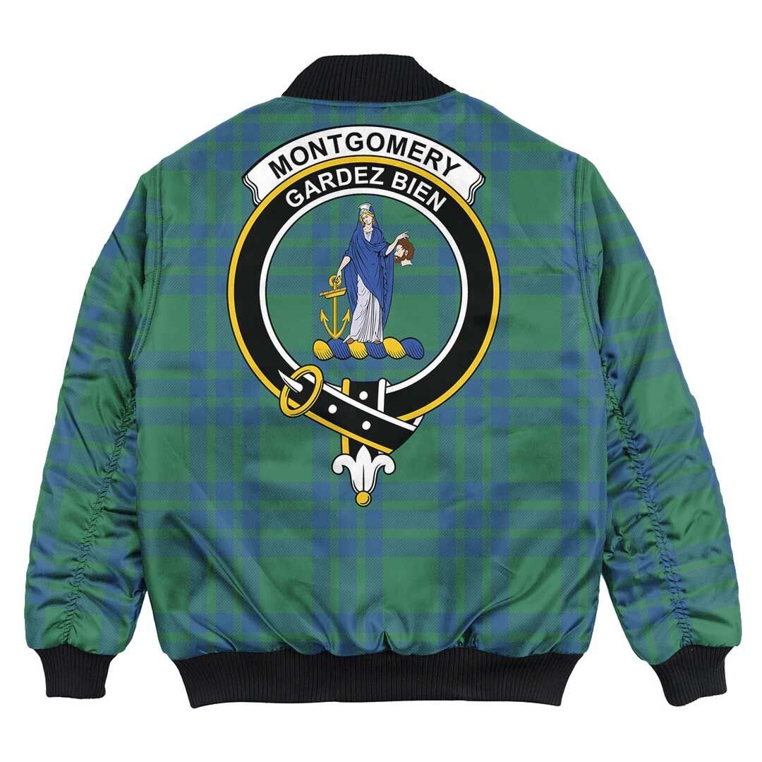 Clan Montgomery Ancient Tartan Crest Bomber Jacket QE34 Montgomery Ancient Tartan Tartan Bomber Jacket   