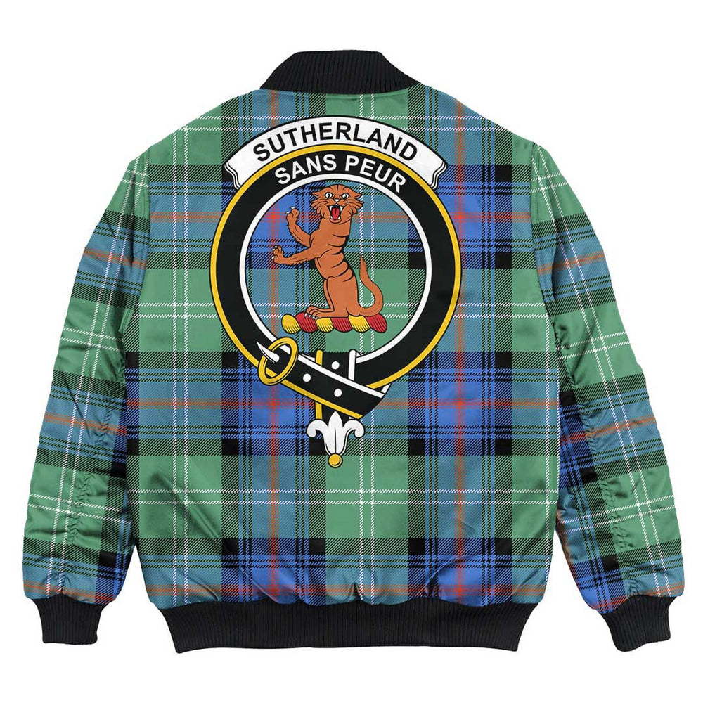 Clan Sutherland Old Ancient Tartan Crest Bomber Jacket GD46 Sutherland Old Ancient Tartan Tartan Bomber Jacket   