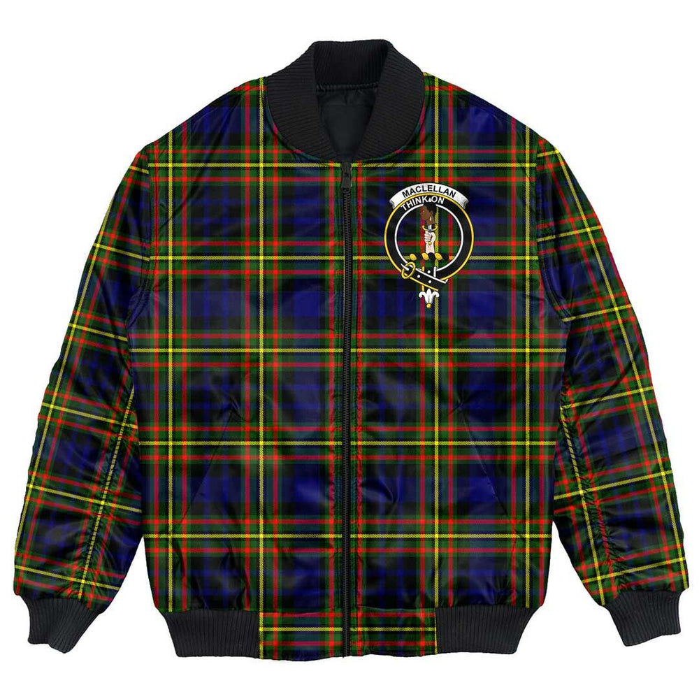 Clan MacLellan Modern Tartan Crest Bomber Jacket MB17 MacLellan Modern Tartan Tartan Bomber Jacket   