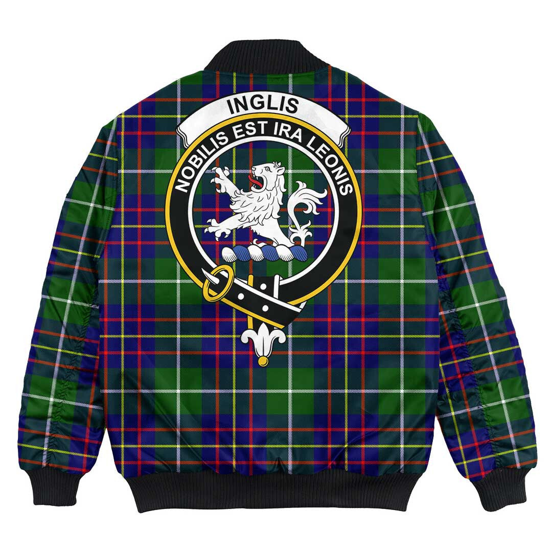 Clan Inglis Modern Tartan Crest Bomber Jacket EH62 Inglis Modern Tartan Tartan Bomber Jacket   
