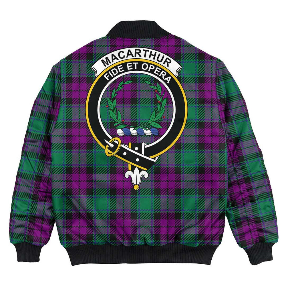 Clan MacArthur ? Milton Tartan Crest Bomber Jacket RE29 MacArthur ? Milton Tartan Tartan Bomber Jacket   