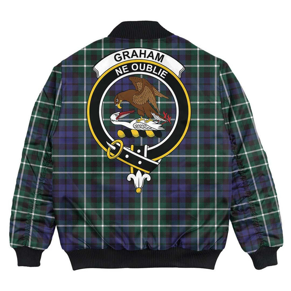 Clan Graham of Montrose Modern Tartan Crest Bomber Jacket VP70 Graham of Montrose Modern Tartan Tartan Bomber Jacket   