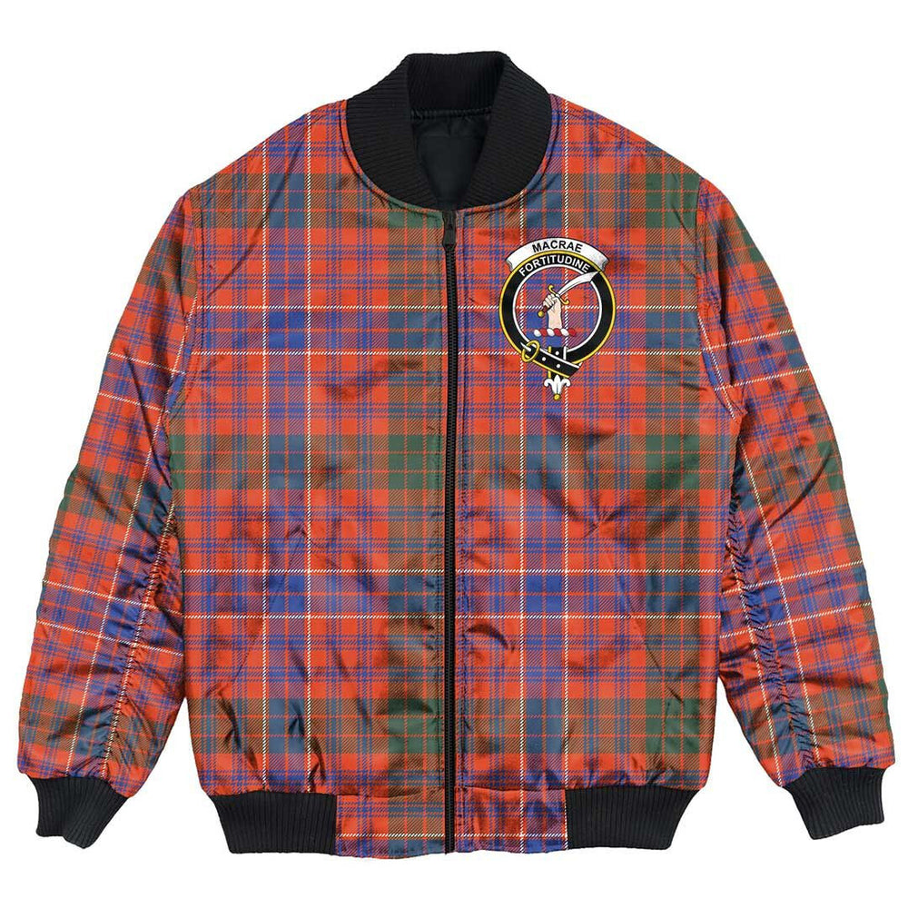 Clan MacRae Ancient Tartan Crest Bomber Jacket ER75 MacRae Ancient Tartan Tartan Bomber Jacket   