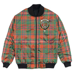 Clan MacKinnon Ancient Tartan Crest Bomber Jacket VU67 MacKinnon Ancient Tartan Tartan Bomber Jacket   