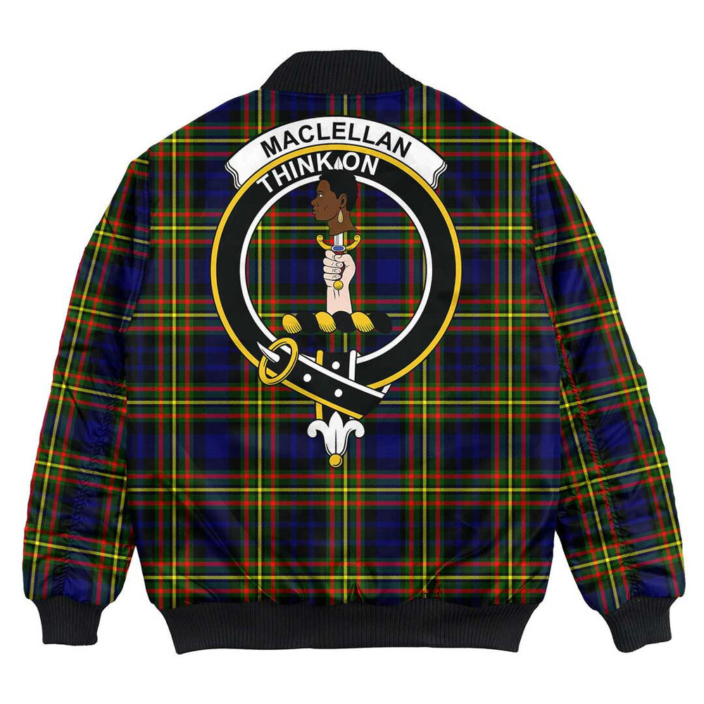 Clan MacLellan Modern Tartan Crest Bomber Jacket MB17 MacLellan Modern Tartan Tartan Bomber Jacket   