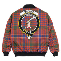 Clan MacRae Ancient Tartan Crest Bomber Jacket ER75 MacRae Ancient Tartan Tartan Bomber Jacket   