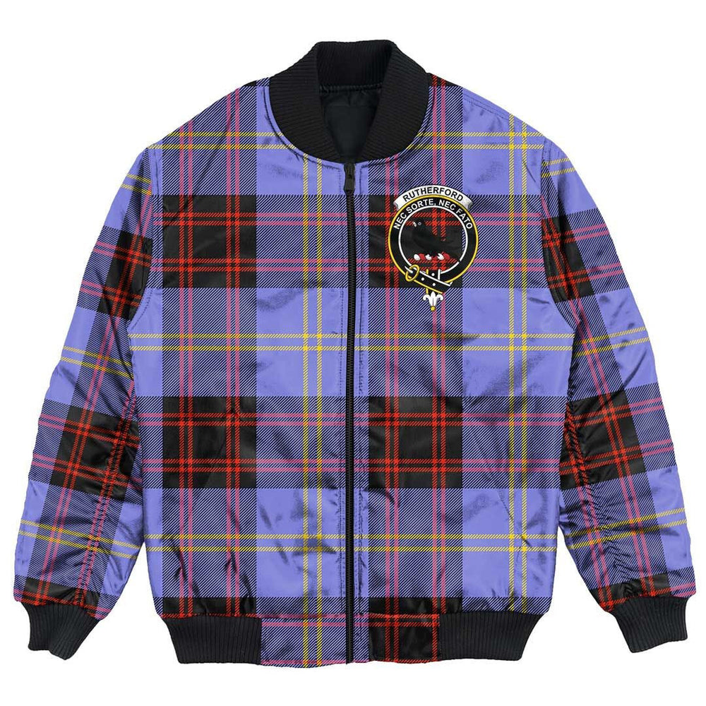 Clan Rutherford Tartan Crest Bomber Jacket MS24 Rutherford Tartan Tartan Bomber Jacket   