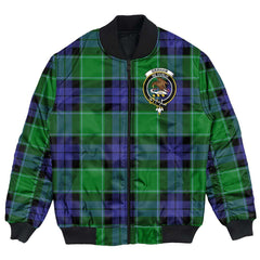 Clan Graham of Menteith Modern Tartan Crest Bomber Jacket PU65 Graham of Menteith Modern Tartan Tartan Bomber Jacket   