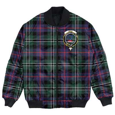 Clan Rose Hunting Modern Tartan Crest Bomber Jacket