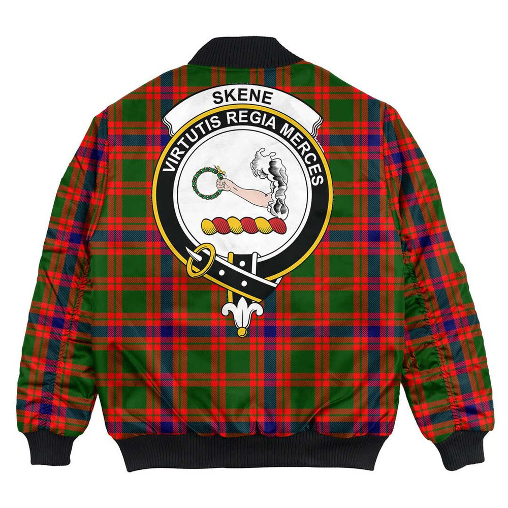 Clan Skene Modern Tartan Crest Bomber Jacket XN57 Skene Modern Tartan Tartan Bomber Jacket   