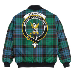 Clan Stewart Old Ancient Tartan Crest Bomber Jacket BE40 Stewart Old Ancient Tartan Tartan Bomber Jacket   