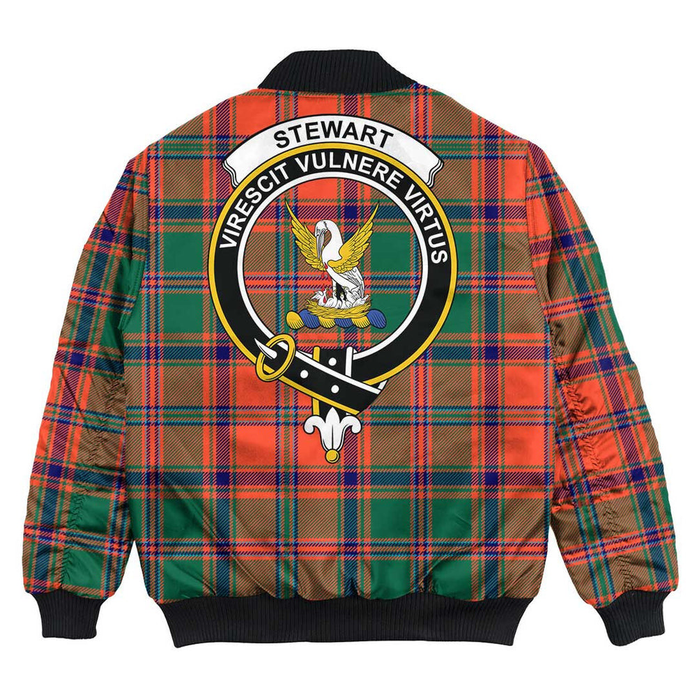 Clan Stewart of Appin Ancient Tartan Crest Bomber Jacket EW45 Stewart of Appin Ancient Tartan Tartan Bomber Jacket   