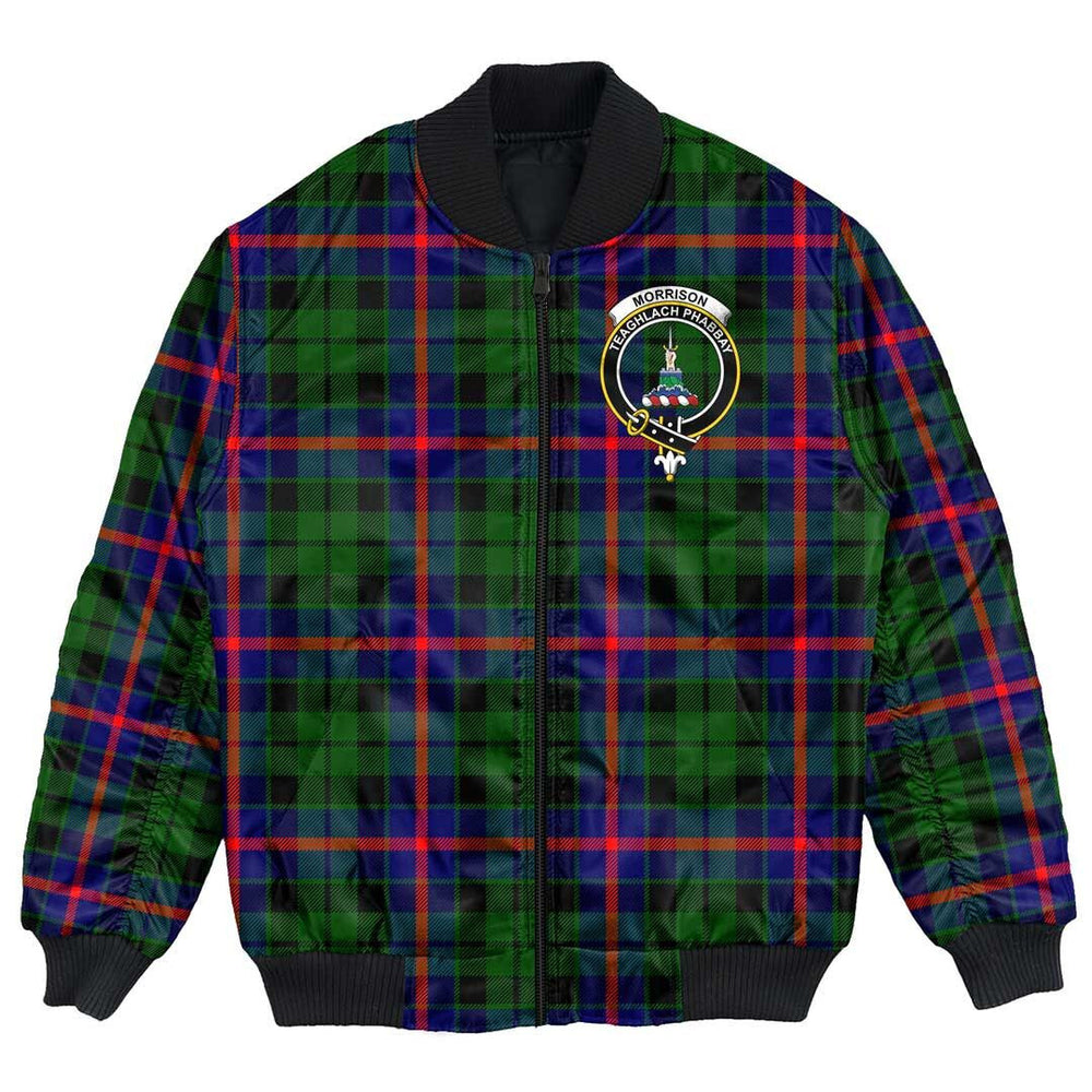 Clan Morrison Modern Tartan Crest Bomber Jacket MF18 Morrison Modern Tartan Tartan Bomber Jacket   