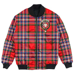 Clan MacFarlane Modern Tartan Crest Bomber Jacket JO33 MacFarlane Modern Tartan Tartan Bomber Jacket   