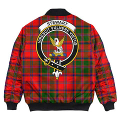 Clan Stewart of Appin Modern Tartan Crest Bomber Jacket JV88 Stewart of Appin Modern Tartan Tartan Bomber Jacket   