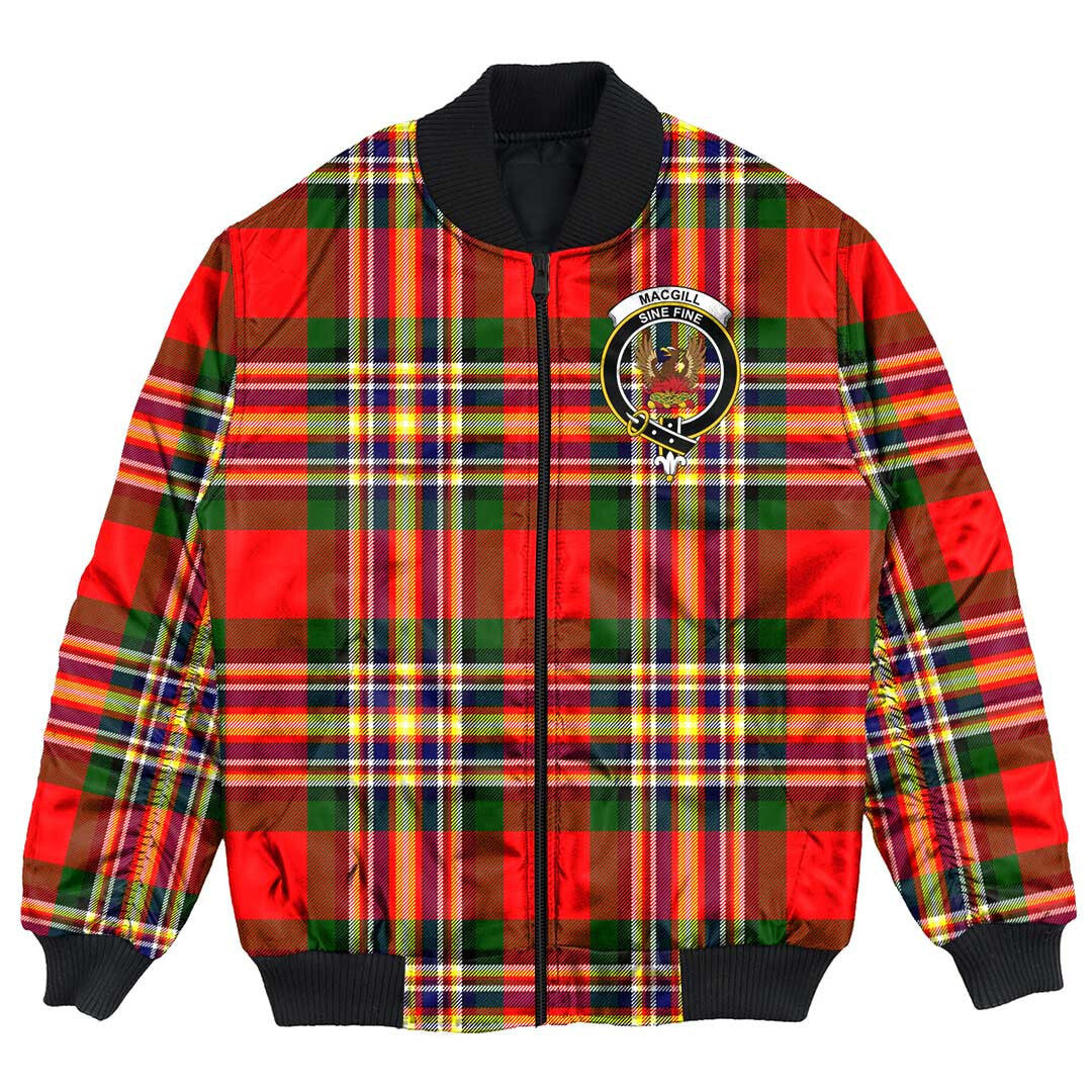 Clan MacGill Modern Tartan Crest Bomber Jacket OD76 MacGill Modern Tartan Tartan Bomber Jacket   