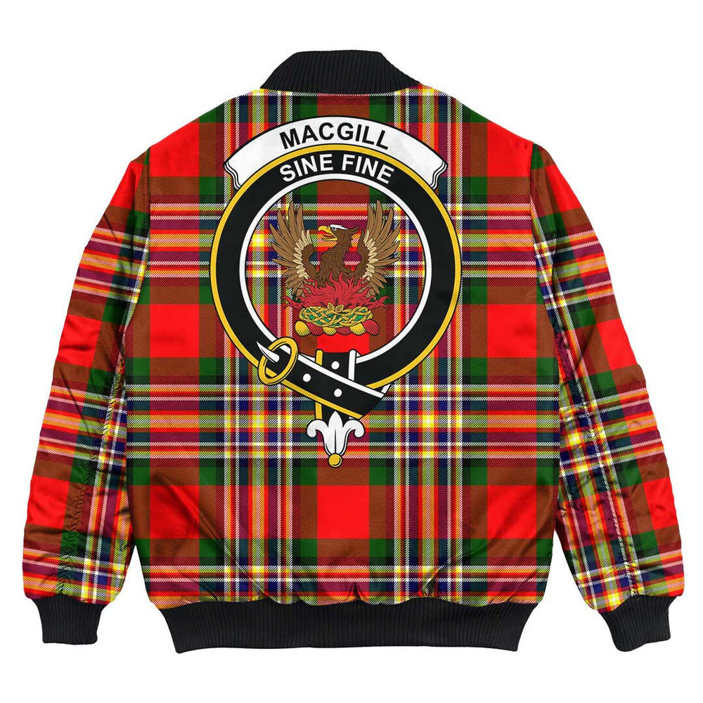 Clan MacGill Modern Tartan Crest Bomber Jacket OD76 MacGill Modern Tartan Tartan Bomber Jacket   