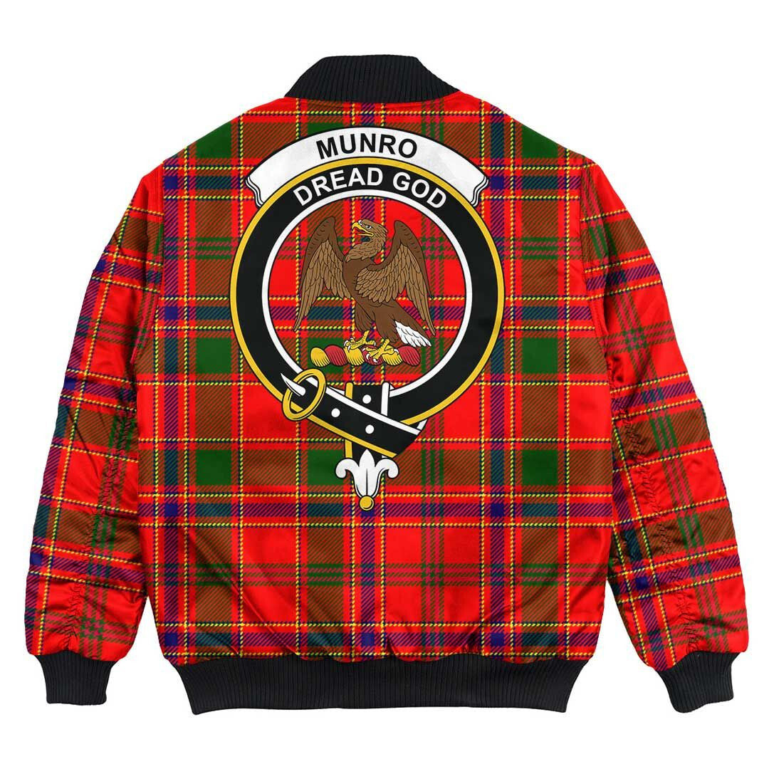 Clan Munro Modern Tartan Crest Bomber Jacket YP18 Munro Modern Tartan Tartan Bomber Jacket   
