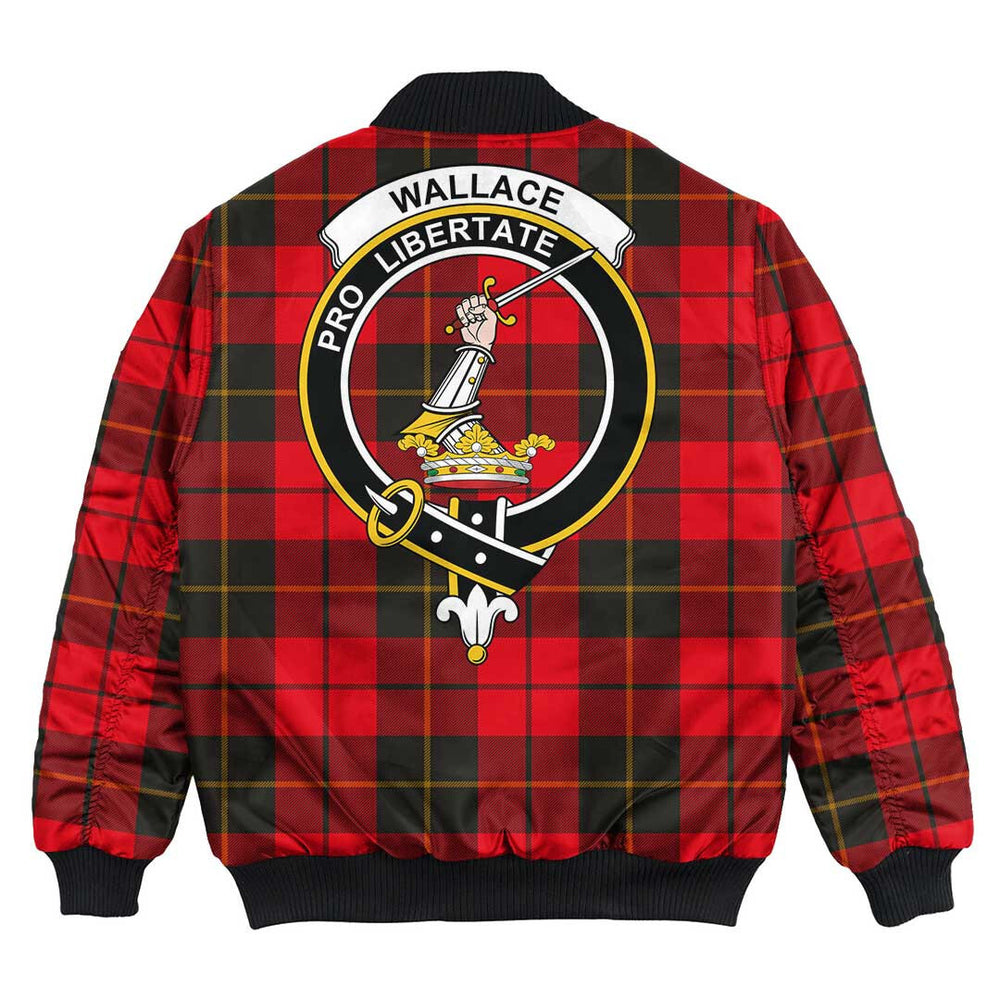 Clan Wallace Weathered Tartan Crest Bomber Jacket OO85 Wallace Weathered Tartan Tartan Bomber Jacket   