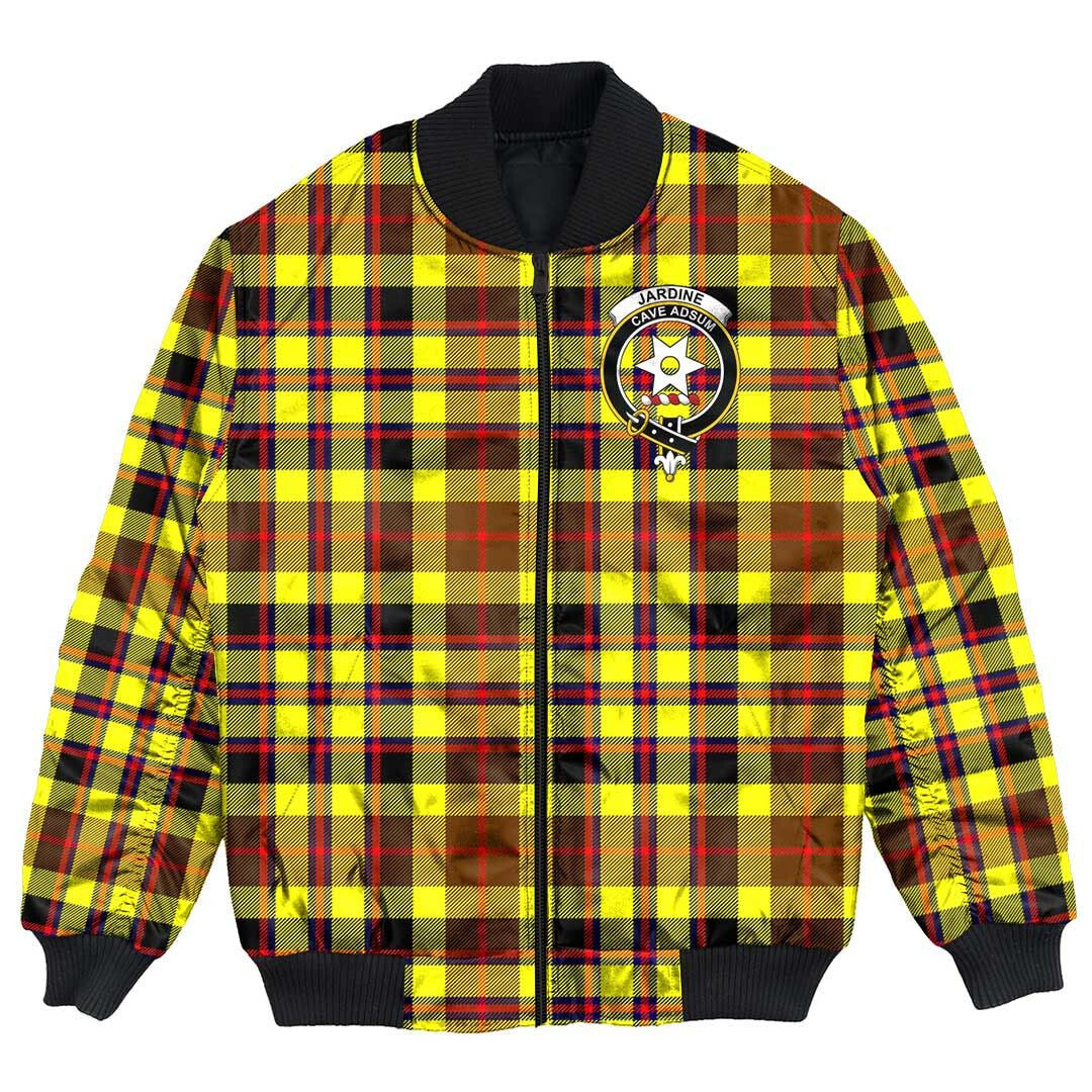 Clan Jardine Tartan Crest Bomber Jacket GI36 Jardine Tartan Tartan Bomber Jacket   