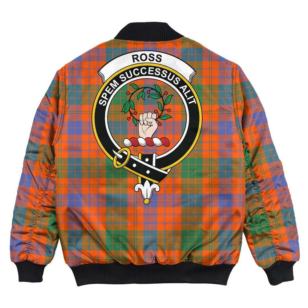 Clan Ross Ancient Tartan Crest Bomber Jacket CQ25 Ross Ancient Tartan Tartan Bomber Jacket   