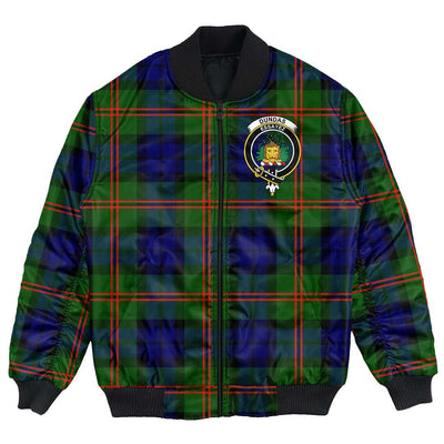 Clan Dundas Modern Tartan Crest Bomber Jacket