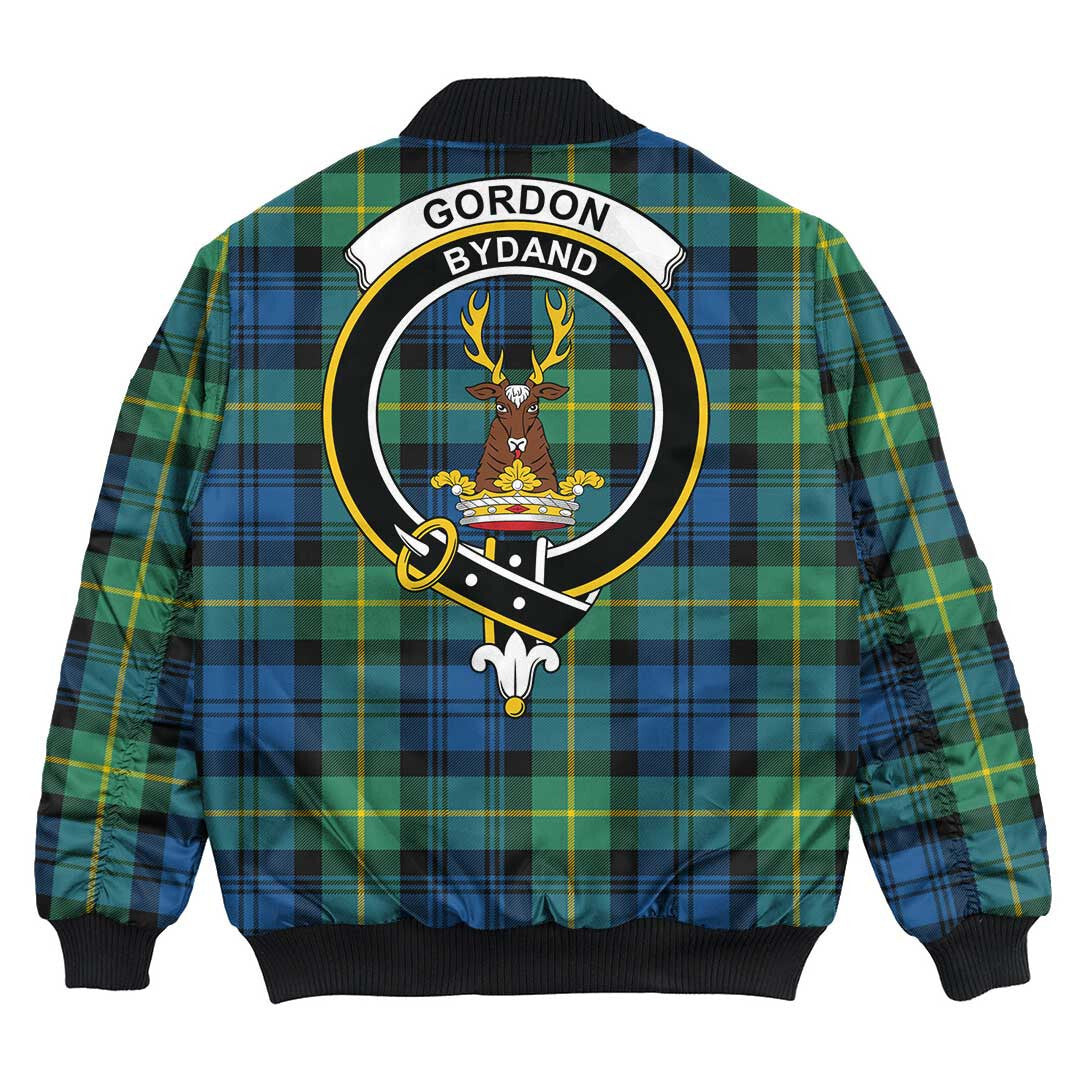 Clan Gordon Ancient Tartan Crest Bomber Jacket YQ64 Gordon Ancient Tartan Tartan Bomber Jacket   