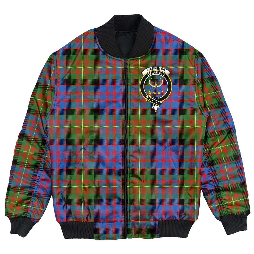 Clan Carnegie Ancient Tartan Crest Bomber Jacket LK99 Carnegie Ancient Tartan Tartan Bomber Jacket   
