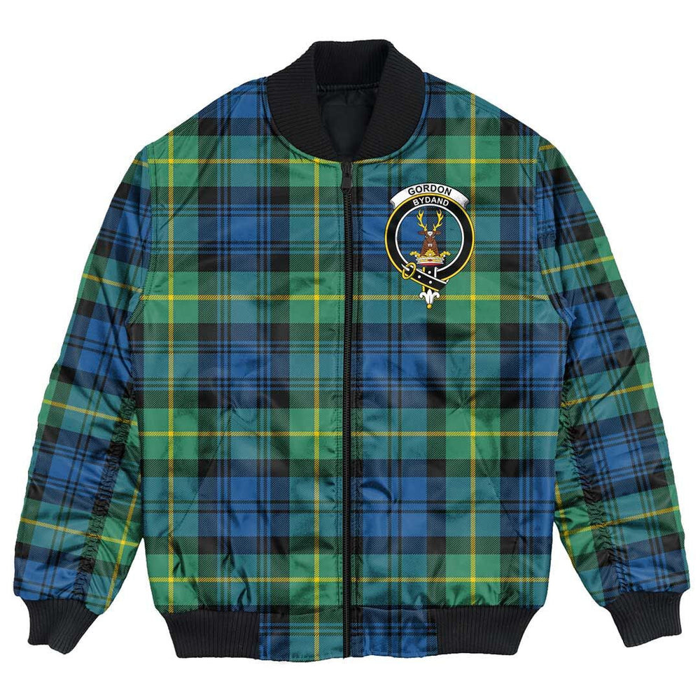 Clan Gordon Ancient Tartan Crest Bomber Jacket YQ64 Gordon Ancient Tartan Tartan Bomber Jacket   