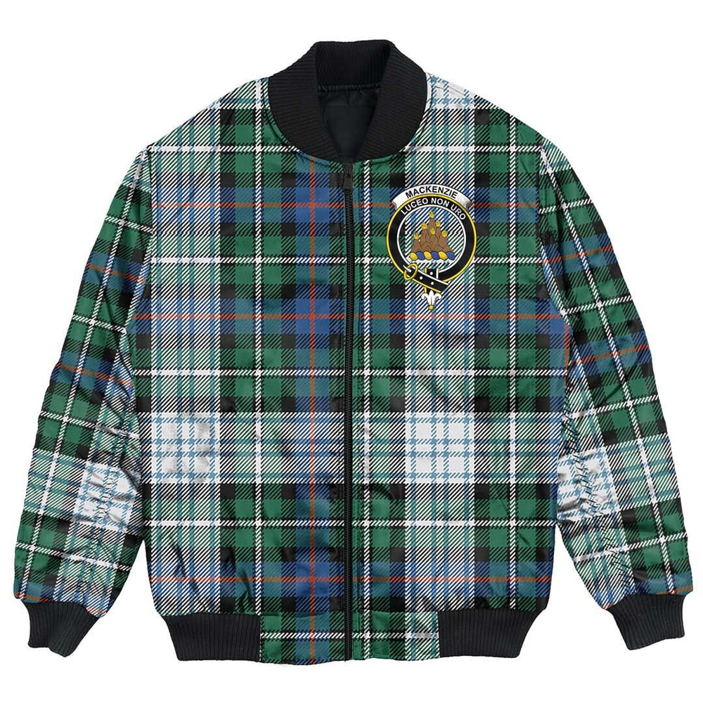 Clan MacKenzie Dress Ancient Tartan Crest Bomber Jacket JA32 MacKenzie Dress Ancient Tartan Tartan Bomber Jacket   