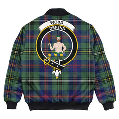Clan Wood Modern Tartan Crest Bomber Jacket SF87 Wood Modern Tartan Tartan Bomber Jacket   