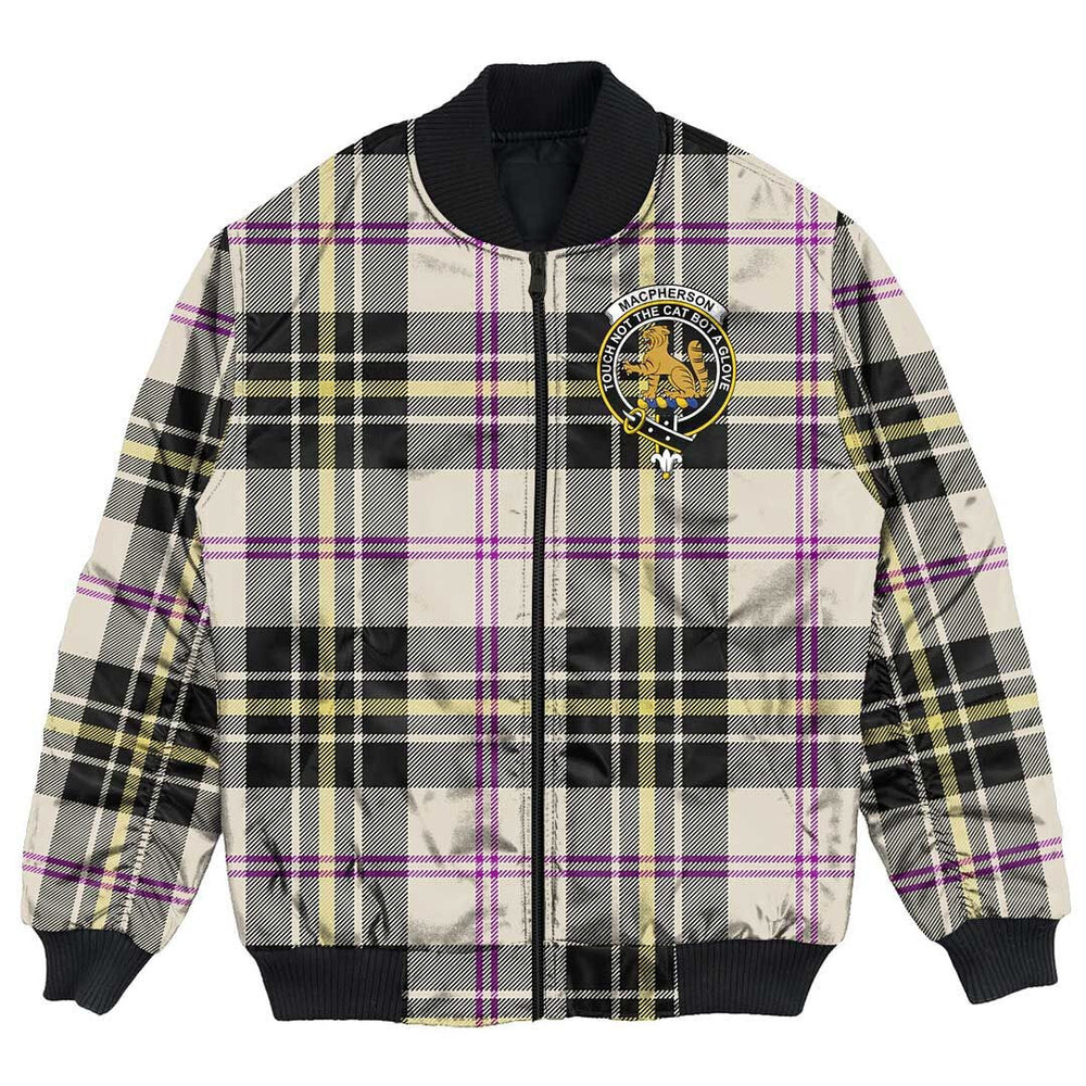 Clan MacPherson Dress Ancient Tartan Crest Bomber Jacket YW15 MacPherson Dress Ancient Tartan Tartan Bomber Jacket   