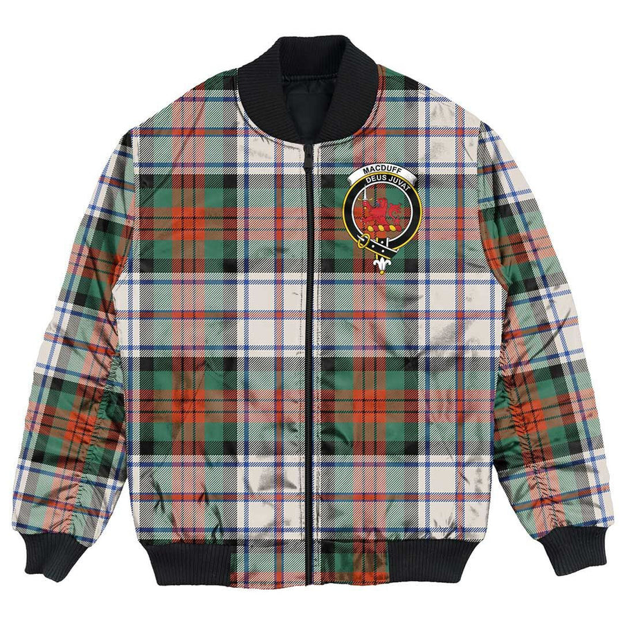 Clan MacDuff Dress Ancient Tartan Crest Bomber Jacket NK63 MacDuff Dress Ancient Tartan Tartan Bomber Jacket   