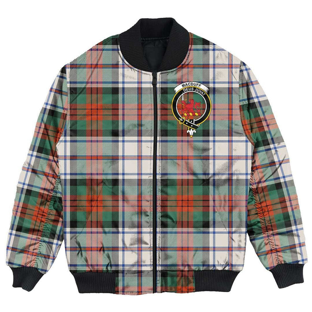Clan MacDuff Dress Ancient Tartan Crest Bomber Jacket NK63 MacDuff Dress Ancient Tartan Tartan Bomber Jacket   