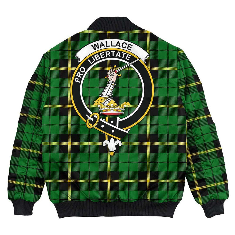 Clan Wallace Hunting Green Tartan Crest Bomber Jacket VC44 Wallace Hunting Green Tartan Tartan Bomber Jacket   