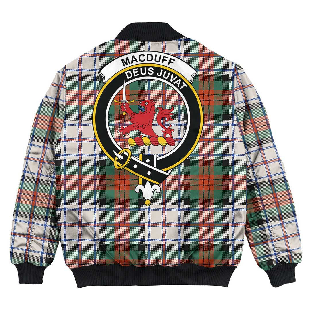 Clan MacDuff Dress Ancient Tartan Crest Bomber Jacket NK63 MacDuff Dress Ancient Tartan Tartan Bomber Jacket   