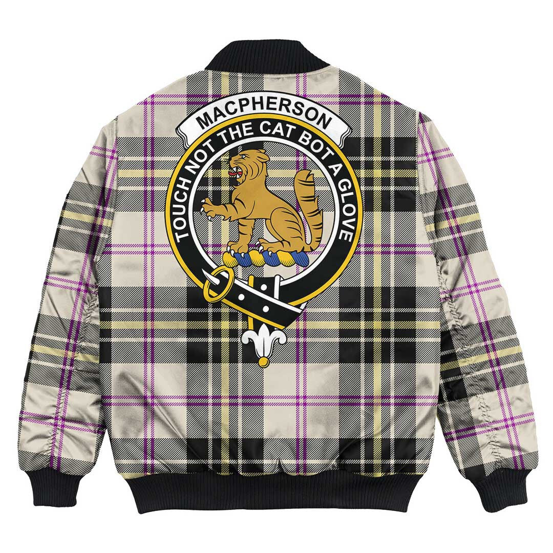 Clan MacPherson Dress Ancient Tartan Crest Bomber Jacket YW15 MacPherson Dress Ancient Tartan Tartan Bomber Jacket   