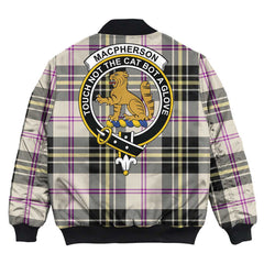 Clan MacPherson Dress Ancient Tartan Crest Bomber Jacket YW15 MacPherson Dress Ancient Tartan Tartan Bomber Jacket   