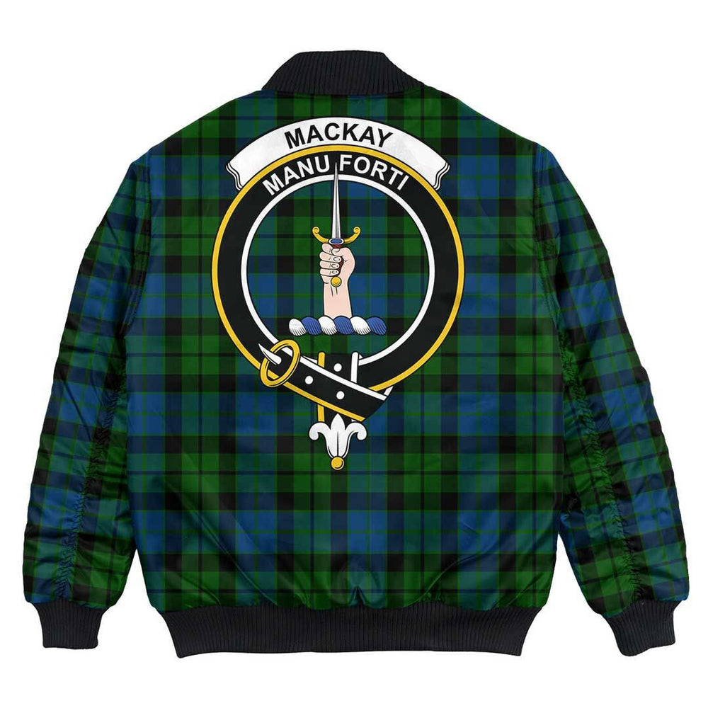 Clan MacKay Modern Tartan Crest Bomber Jacket FL59 MacKay Modern Tartan Tartan Bomber Jacket   