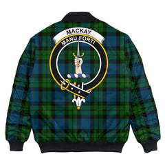 Clan MacKay Modern Tartan Crest Bomber Jacket FL59 MacKay Modern Tartan Tartan Bomber Jacket   