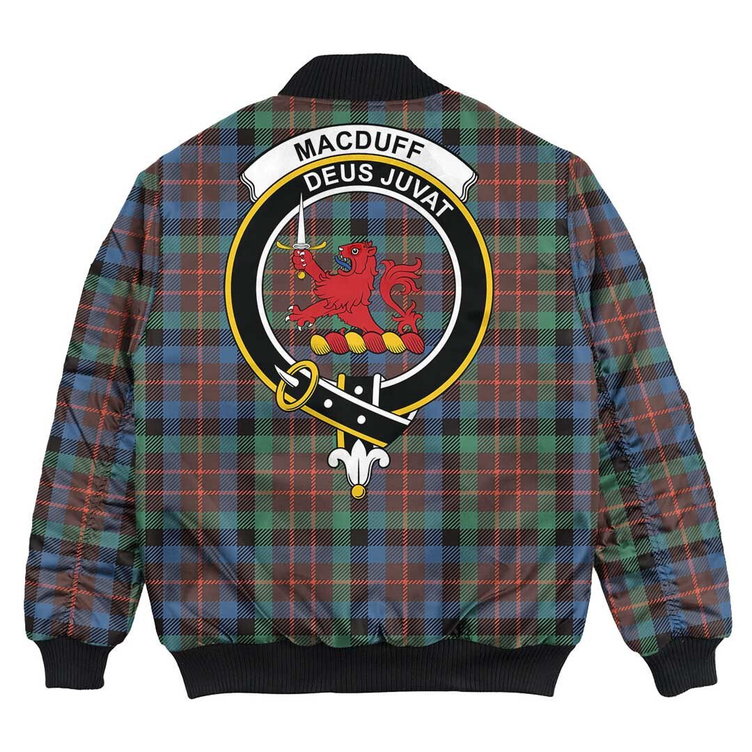 Clan MacDuff Hunting Ancient Tartan Crest Bomber Jacket MK39 MacDuff Hunting Ancient Tartan Tartan Bomber Jacket   