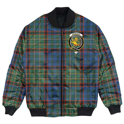 Clan Nicolson Hunting Ancient Tartan Crest Bomber Jacket